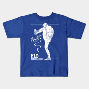 Nolan ryan || White || Texas rangers Kids T-Shirt